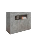 Credenza soggiorno madia moderna 2 ante grigio cemento Minus Ct Urbino Offerta