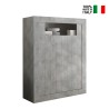 Credenza mobile salotto alto 2 ante moderno cemento Sior Ct Urbino Vendita