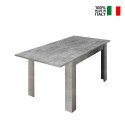 Tavolo da pranzo moderno 90x137-185cm allungabile cemento Fold Urbino Vendita