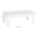Tavolino basso moderno salotto 65x122cm grigio cemento Iseo Urbino Saldi
