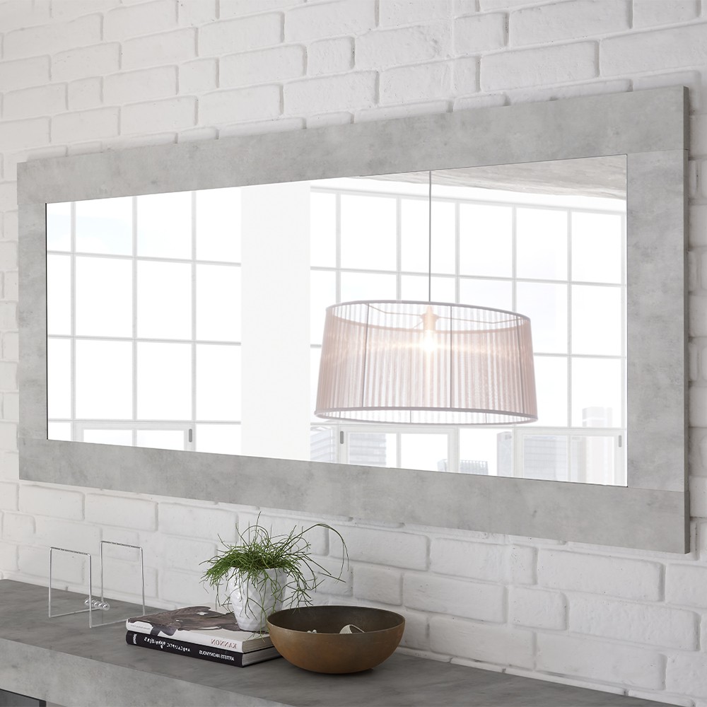 Specchiera da parete 75x170cm specchio con cornice grigio Alma Urbino