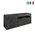 Mobile base porta TV nero 138cm 3 ante soggiorno moderno Jaor Ox Urbino Vendita
