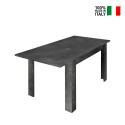 Tavolo allungabile design moderno 90x137-185cm legno nero Diogo Urbino Vendita