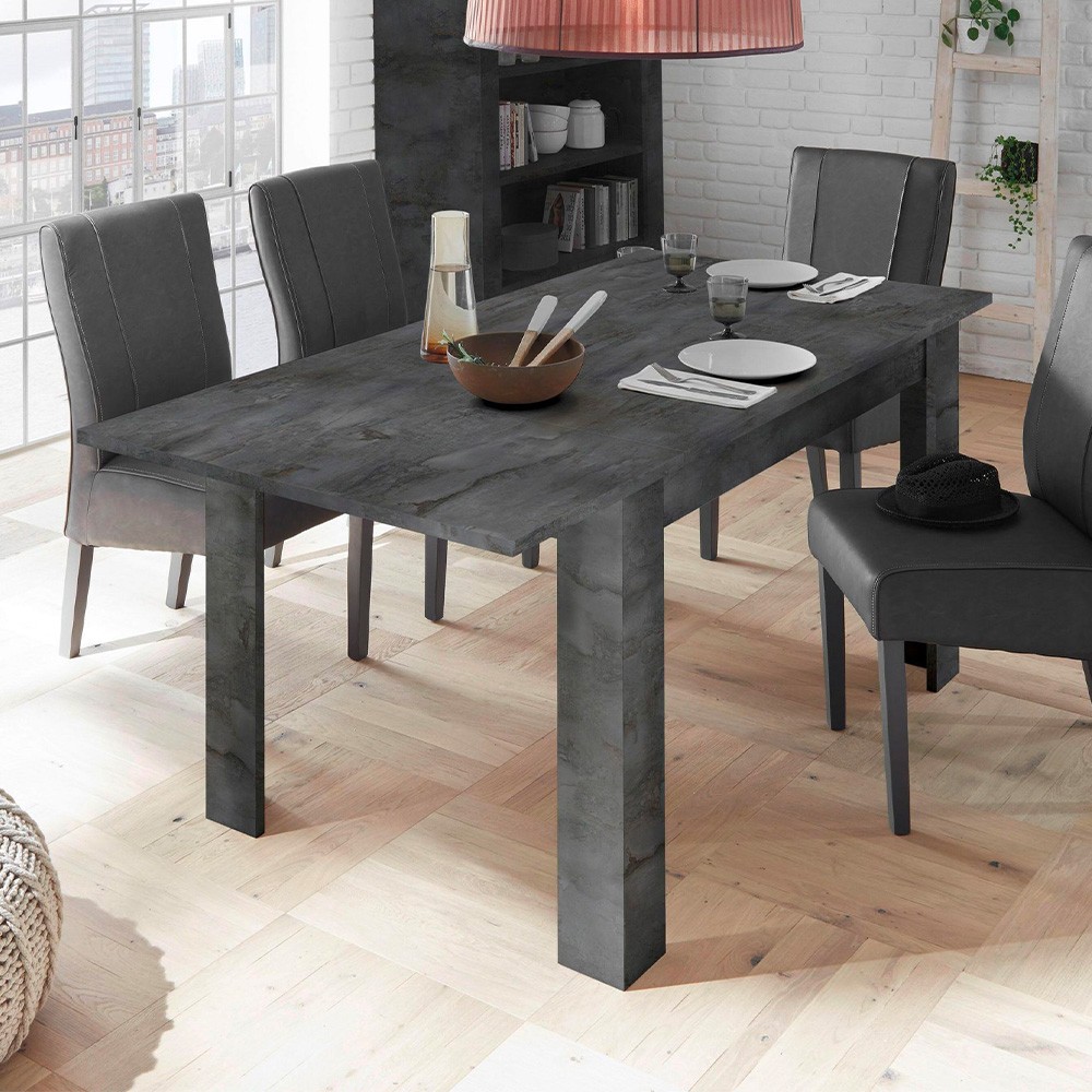 Tavolo allungabile design moderno 90x137-185cm legno nero Diogo Urbino