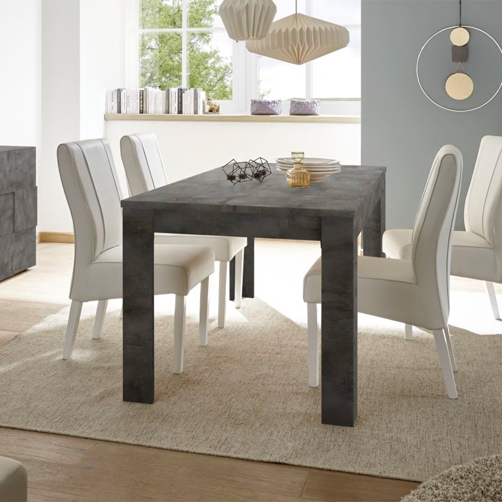 Tavolo da pranzo allungabile in legno nero moderno 180x90cm Log Urbino