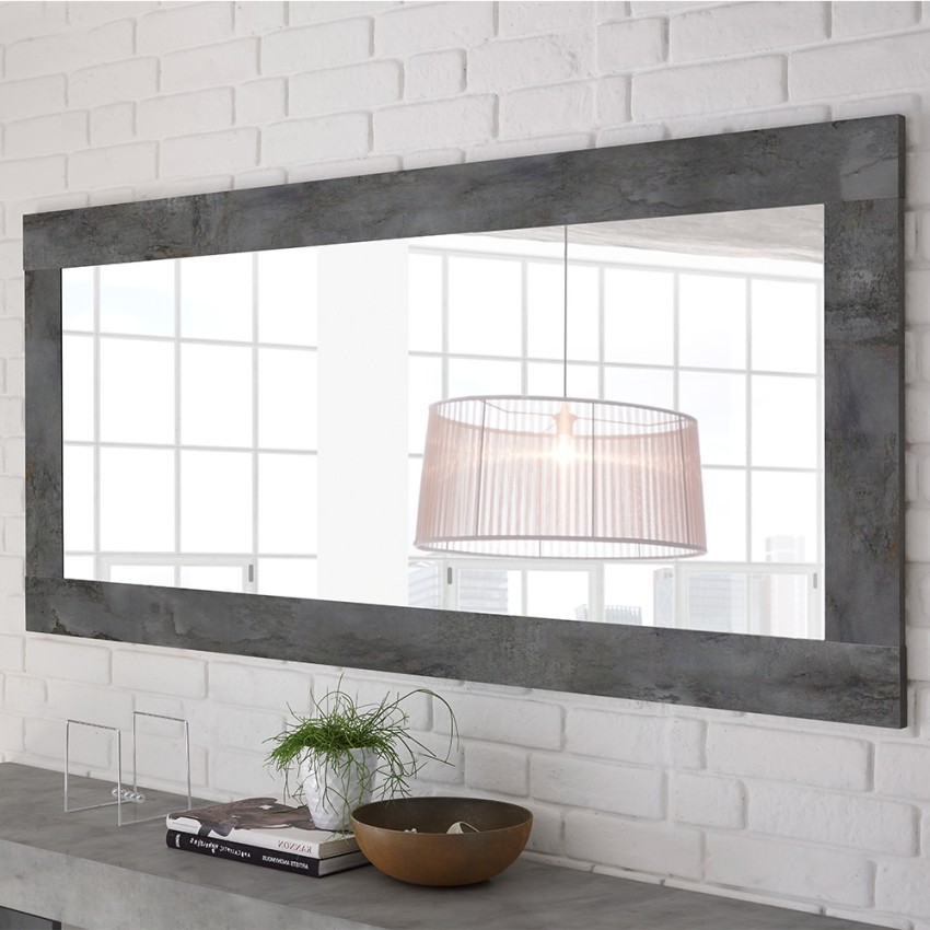Moment Urbino specchiera da parete specchio moderno nero 75x170cm