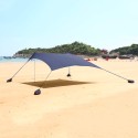 Tenda spiaggia mare gazebo portatile 2,3 x 2,3 m protezione UV antivento Formentera Misure