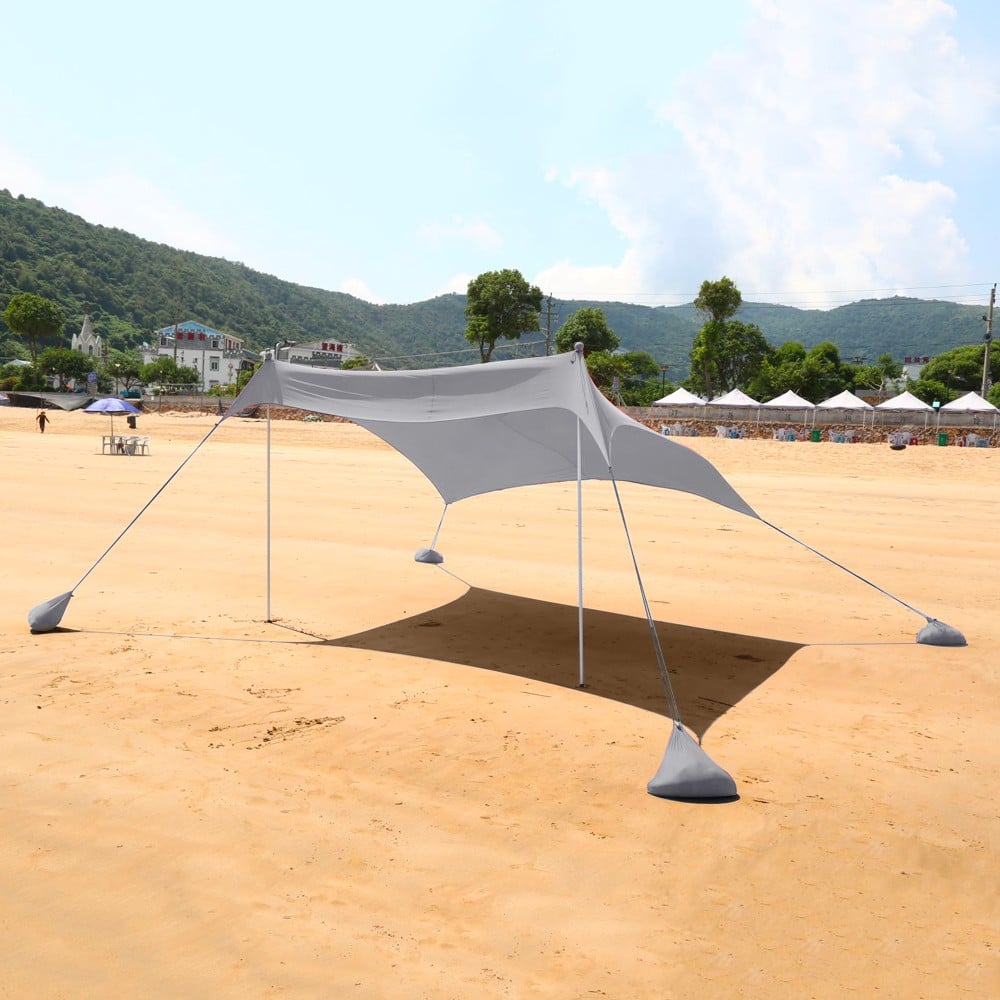 Tenda spiaggia mare gazebo portatile 2,3 x 2,3 m protezione UV