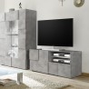 Mobile porta TV design moderno 121x42cm grigio cemento Petite Ct Dama Saldi