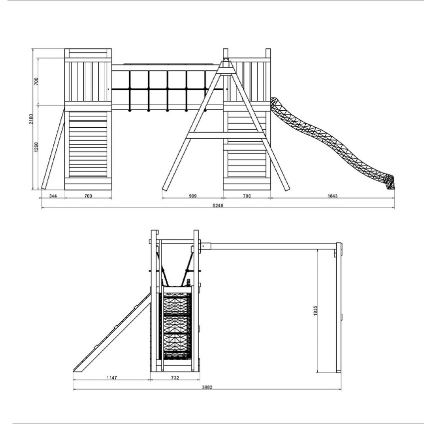 Exposure Maxi Funny parco giochi bambini giardino scivolo arrampicata