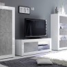 Mobile porta TV moderno bianco lucido grigio cemento Diver BC Basic Sconti