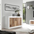 Credenza madia soggiorno bianco lucido legno 3 ante 160cm Modis BW Basic Promozione