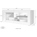 Mobile porta TV soggiorno living bianco lucido legno Diver BW Basic Modello