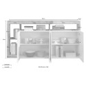 Credenza mobile soggiorno 4 ante bianco lucido grigio cemento Cadiz BC Catalogo