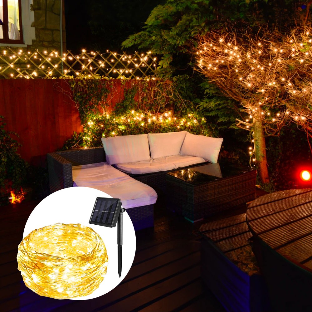Luci solari decorative esterno catena luminosa 200 LED giardino balcone Natale terrazzo NestX