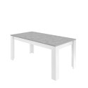 Tavolo da pranzo 180x90cm design moderno bianco cemento Cesar Basic