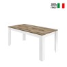 Tavolo da pranzo cucina moderno 180x90cm bianco lucido legno Echo Basic Vendita