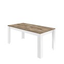 Tavolo da pranzo cucina moderno 180x90cm bianco lucido legno Echo Basic Offerta