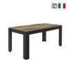 Tavolo da pranzo cucina 180x90cm nero legno industriale Bolero Basic Vendita