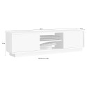 Mobile porta TV soggiorno bianco lucido moderno 138cm 2 ante Dener Ice Catalogo