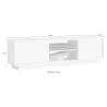 Mobile porta TV soggiorno bianco lucido moderno 138cm 2 ante Dener Ice Catalogo