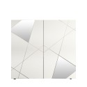 Credenza soggiorno bianca 2 ante design geometrico Vittoria Glam WH Saldi