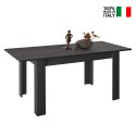 Tavolo da pranzo allungabile nero 90x137-185cm in legno Avant Rimini Vendita
