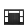 Credenza soggiorno nera in legno 134cm design moderno 2 ante Lema NR Offerta