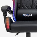Poltrona gaming ufficio LED RGB ergonomica reclinabile The Horde XL 
