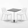 Tavolino Quadrato Nero 70x70cm Con 2 Sedie Interno Gelateria Mojito Prezzo