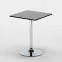 Tavolino Quadrato Nero 70x70cm Con 2 Sedie Interno Gelateria Mojito 