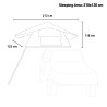 Tenda da tetto per auto universale 2 posti 120x210cm Cliffdome Stock