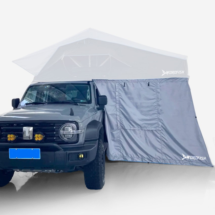 Quietent L: Cabine de change Véranda Extension Tente de toit pour voiture Camping