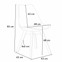 Tavolino Quadrato Nero 70x70cm Con 2 Sedie Interno Nordica Mojito 