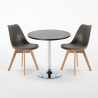 Tavolino Rotondo Nero 70x70cm Con 2 Sedie Interno Nordica Cosmopolitan Costo