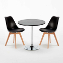 Tavolino Rotondo Nero 70x70cm Con 2 Sedie Interno Nordica Cosmopolitan Acquisto