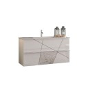 Mobile bagno 2 cassetti sospeso con lavabo bianco lucido Kelly Caratteristiche