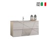Mobile bagno 2 cassetti sospeso con lavabo bianco lucido Kelly Stock