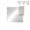 Specchiera bagno colonna 1 anta bianco lucido e luce LED Riva Promozione