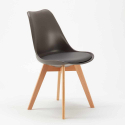 Tavolino Rotondo Nero 70x70cm Con 2 Sedie Interno Nordica Cosmopolitan 
