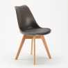 Tavolino Rotondo Nero 70x70cm Con 2 Sedie Interno Nordica Cosmopolitan 