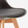 Tavolino Rotondo Nero 70x70cm Con 2 Sedie Interno Nordica Cosmopolitan 