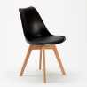 Tavolino Rotondo Nero 70x70cm Con 2 Sedie Interno Nordica Cosmopolitan 