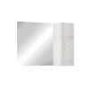 Specchiera bagno con luce LED e colonna sospesa 1 anta legno bianco Evin Catalogo