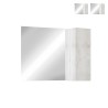 Specchiera bagno con luce LED e colonna sospesa 1 anta legno bianco Evin