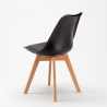 Tavolino Rotondo Nero 70x70cm Con 2 Sedie Interno Nordica Cosmopolitan 