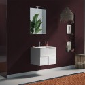 Mobile bagno sospeso bianco lucido con lavabo e 3 cassetti Gambit Dama Catalogo