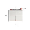 Mobile bagno sospeso bianco lucido con lavabo e 3 cassetti Gambit Dama 