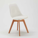 Tavolino Rotondo Bianco 70x70cm Con 2 Sedie Interno Nordica Long Island 