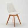 Tavolino Rotondo Bianco 70x70cm Con 2 Sedie Interno Nordica Long Island 